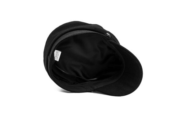 Black Wool Sailor Cap - Classic Nautical Headwear - Image 5