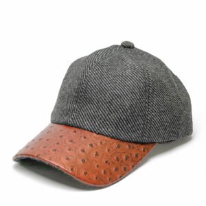 Grey and Brown Baseball Cap - Casual and Stylish Headwear