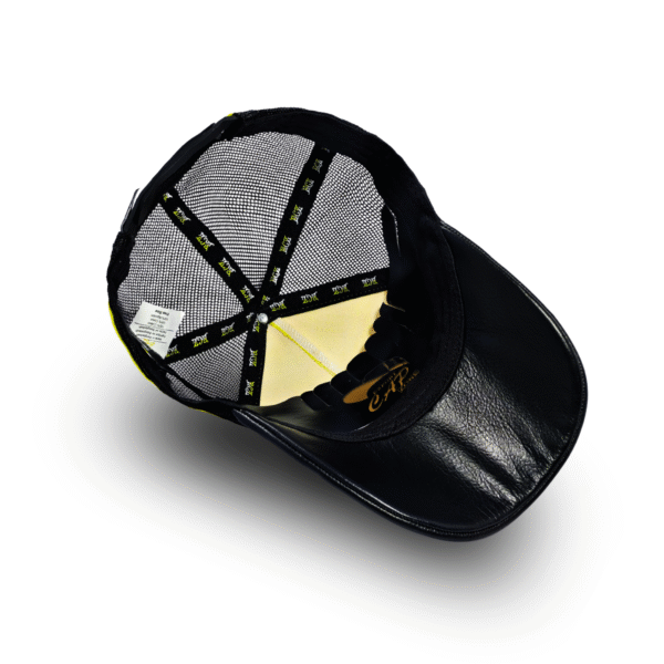 Yellow Twill Mesh Trucker Cap – Export Cap Zone - Image 3