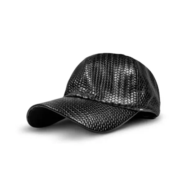 Leather Adjustable Cap Black