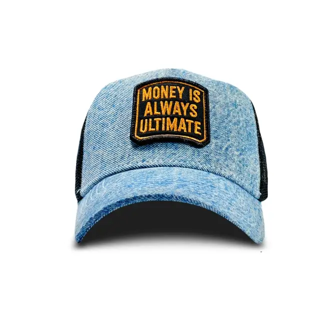 Denim Mesh Trucker Cap - Image 2