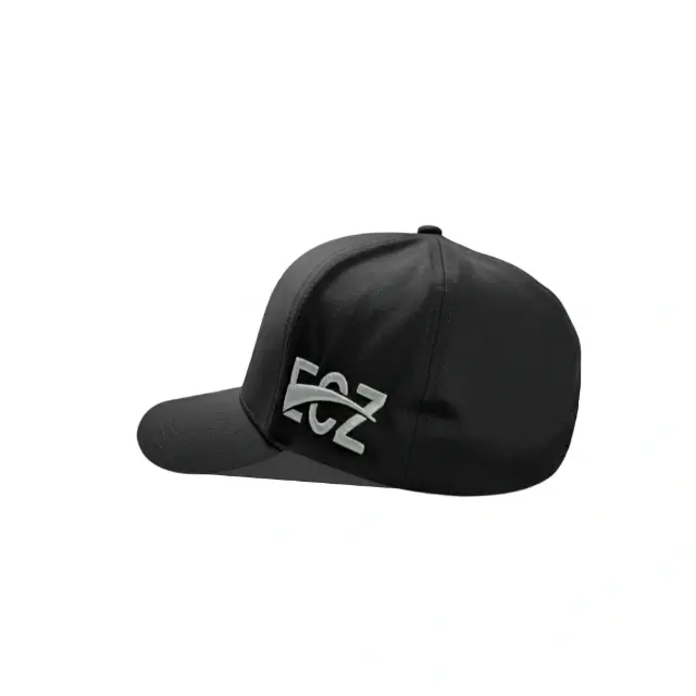 Denim Mesh Trucker Cap Black - Image 2