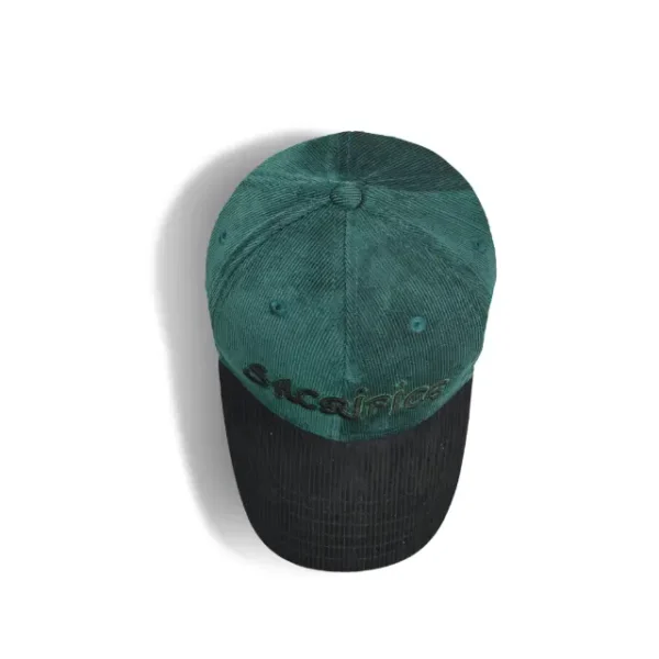 Corduroy Adjustable Cap Green Black - Image 5