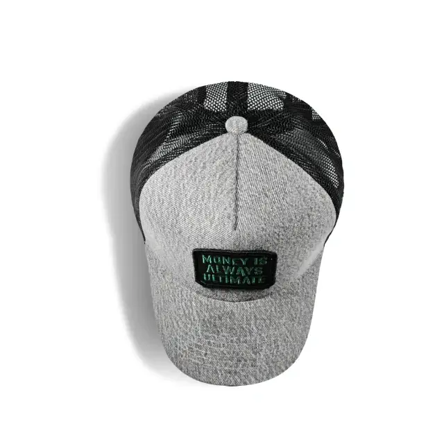 Denim Mesh Trucker Cap Gray - Image 3
