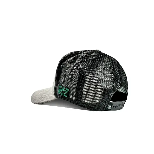 Denim Mesh Trucker Cap Gray - Image 4