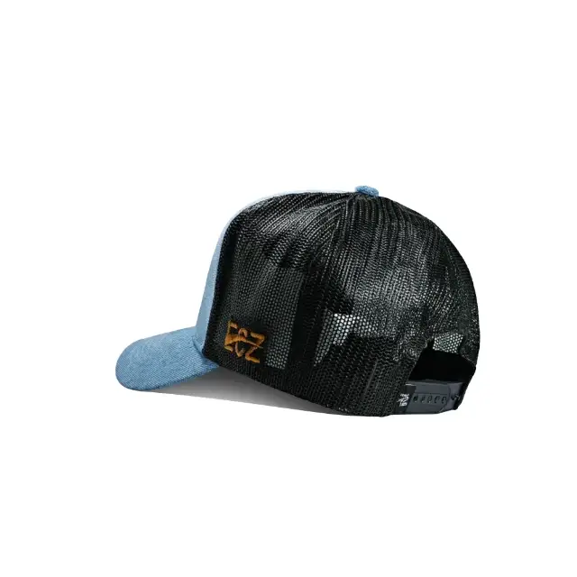 Denim Mesh Trucker Cap - Image 4