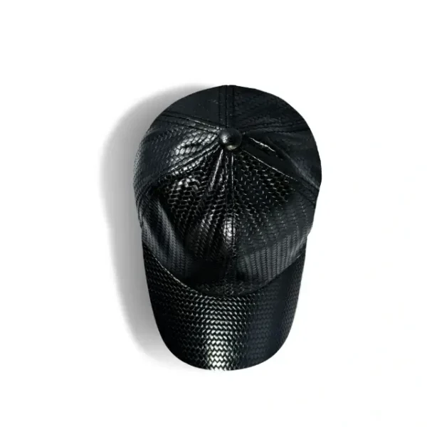 Leather Adjustable Cap Black - Image 5