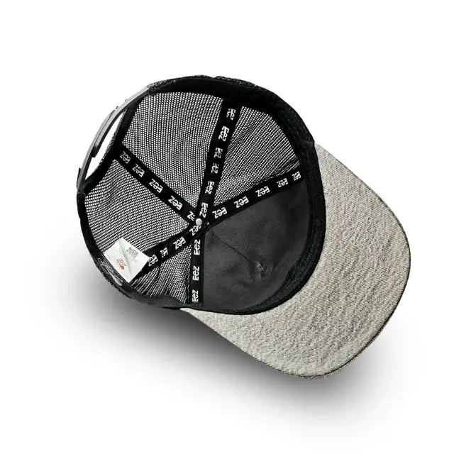 Denim Mesh Trucker Cap Gray - Image 5