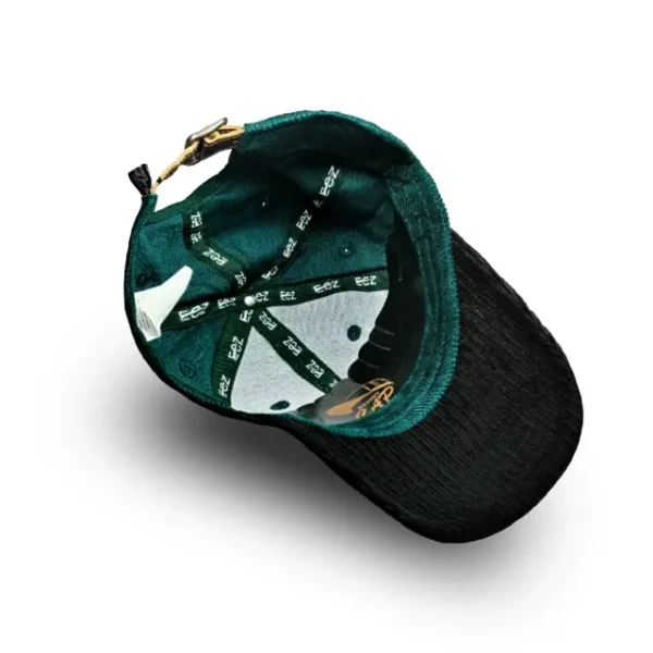 Corduroy Adjustable Cap Green Black - Image 4